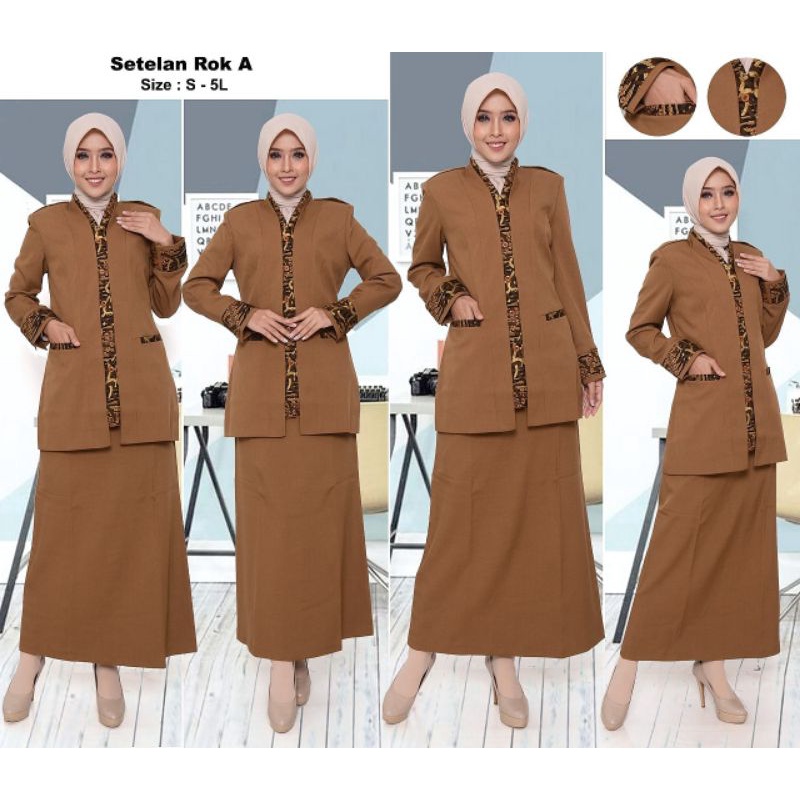 Blazer Pemda Aceh List Batik st Rok A