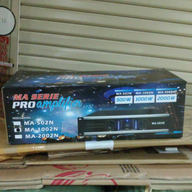 (peti kayu) MEGAVOX MA1002 N POWER AMPLIFIER. MA 1002N / MA1002