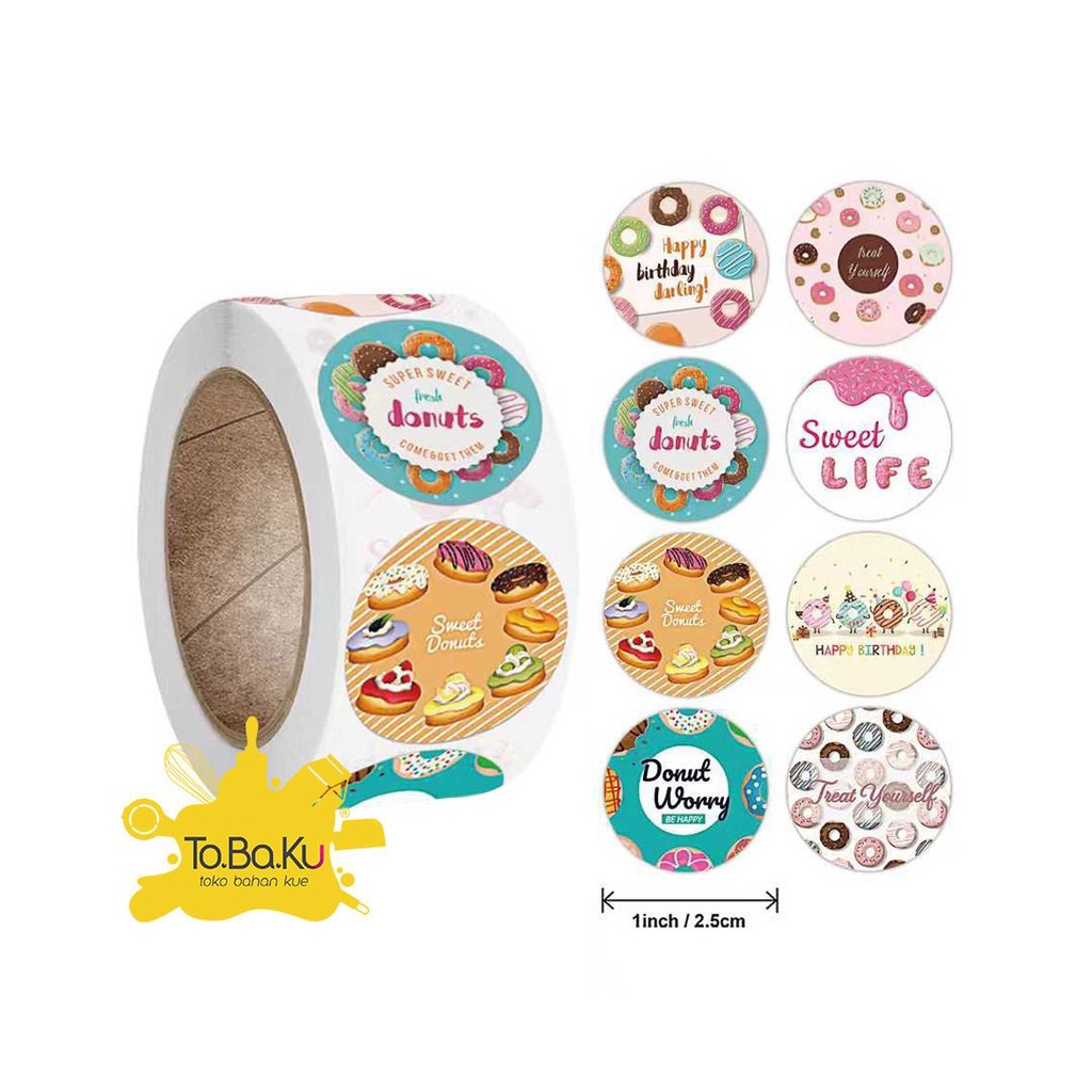 

Stiker Bulat HB Donat Campur