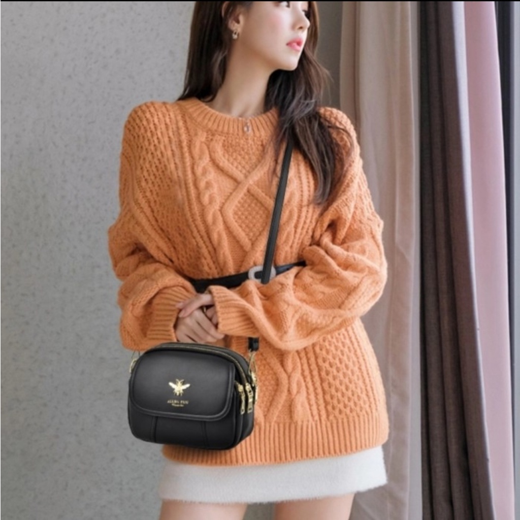 Murah! Tas Top Handle Bisa Selempang Wanita Unik Import 9388-6