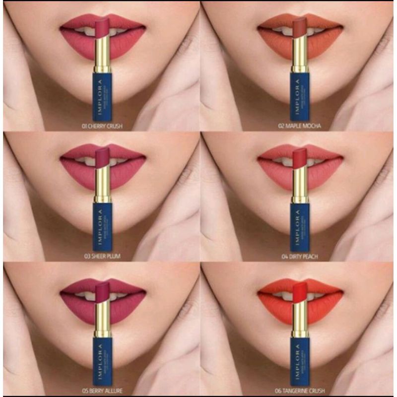 LIPSTIK IMPLORA INTENSE MATTE LIPSTIK IMPLORA LONG LASTING FINISH