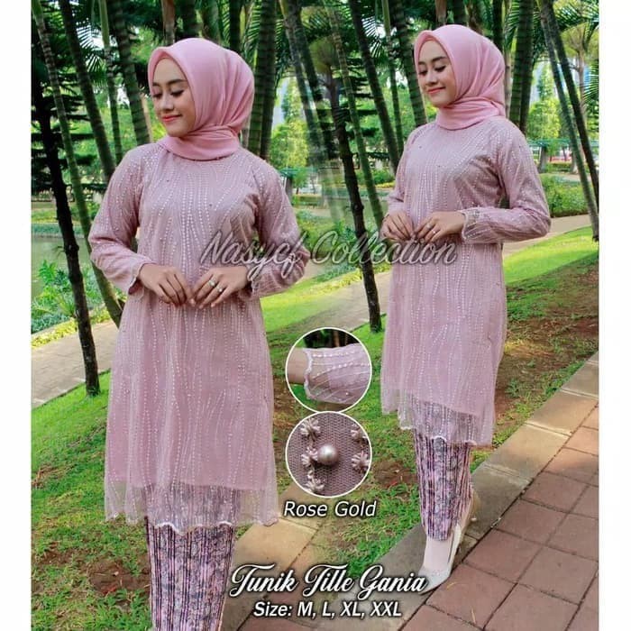 kebaya tunik tulle gania masakini