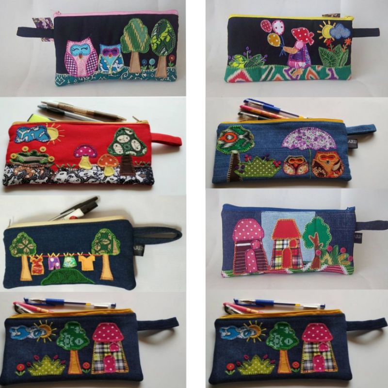 

Tempat Pensil / Pencil Case /Pouch Serbaguna /Tas Sulam Handmade /Tas Sulam / Tas Handmade