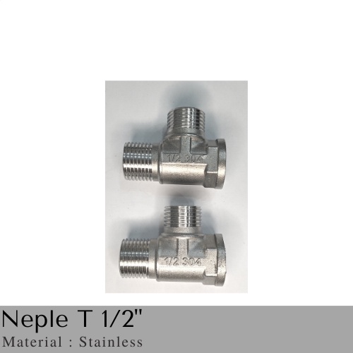 Nepel T Stainless Drat Luar 1/2" | Sambungan Kran T
