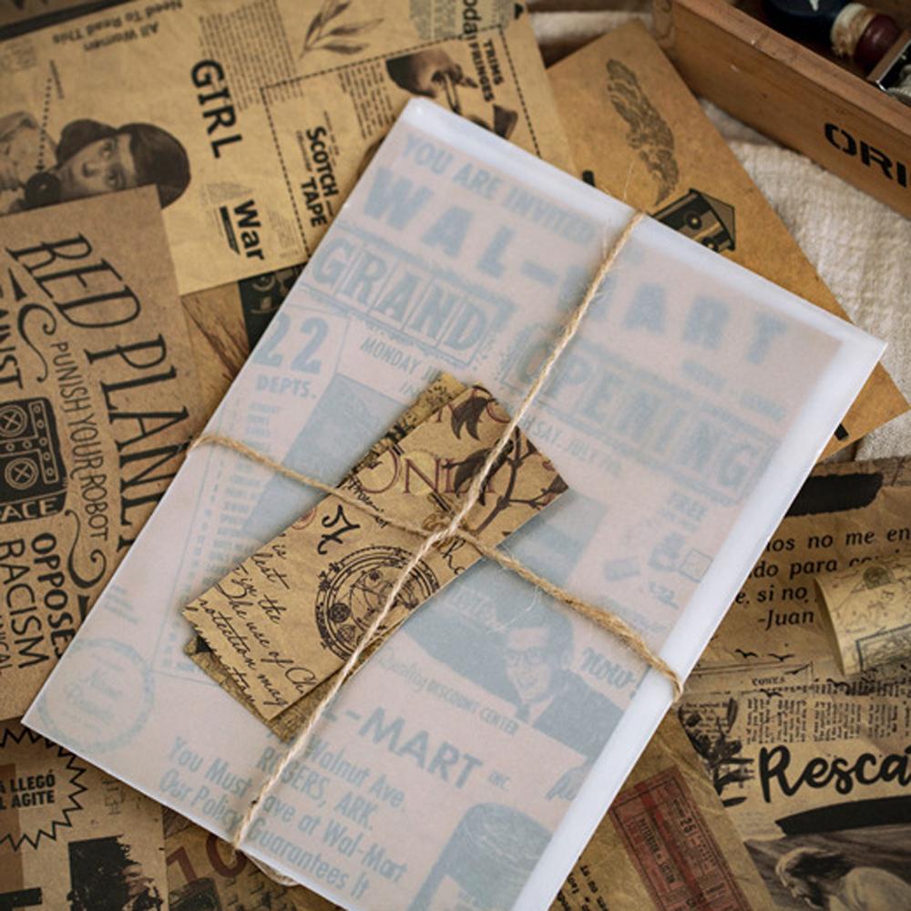 [Elegan] Kraft Paper Card Making Stationery Kado Kemasan Kolase Album Vintage Paper Kertas Hias Retroism Series