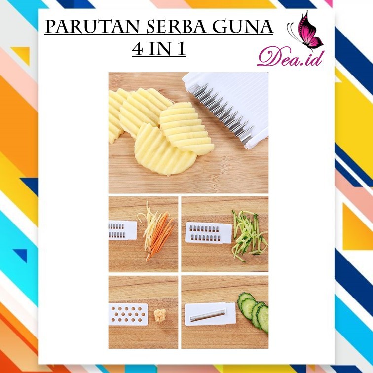 [DEASHOP] PARUTAN SERBAGUNA 4 IN 1 PENGIRIS PEMOTONG BUAH SAYUR