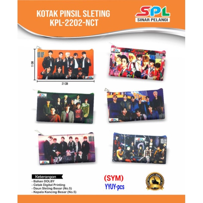 

Kotak Pensil Kain Resleting Printing Halu Aespa NCT Blackpink