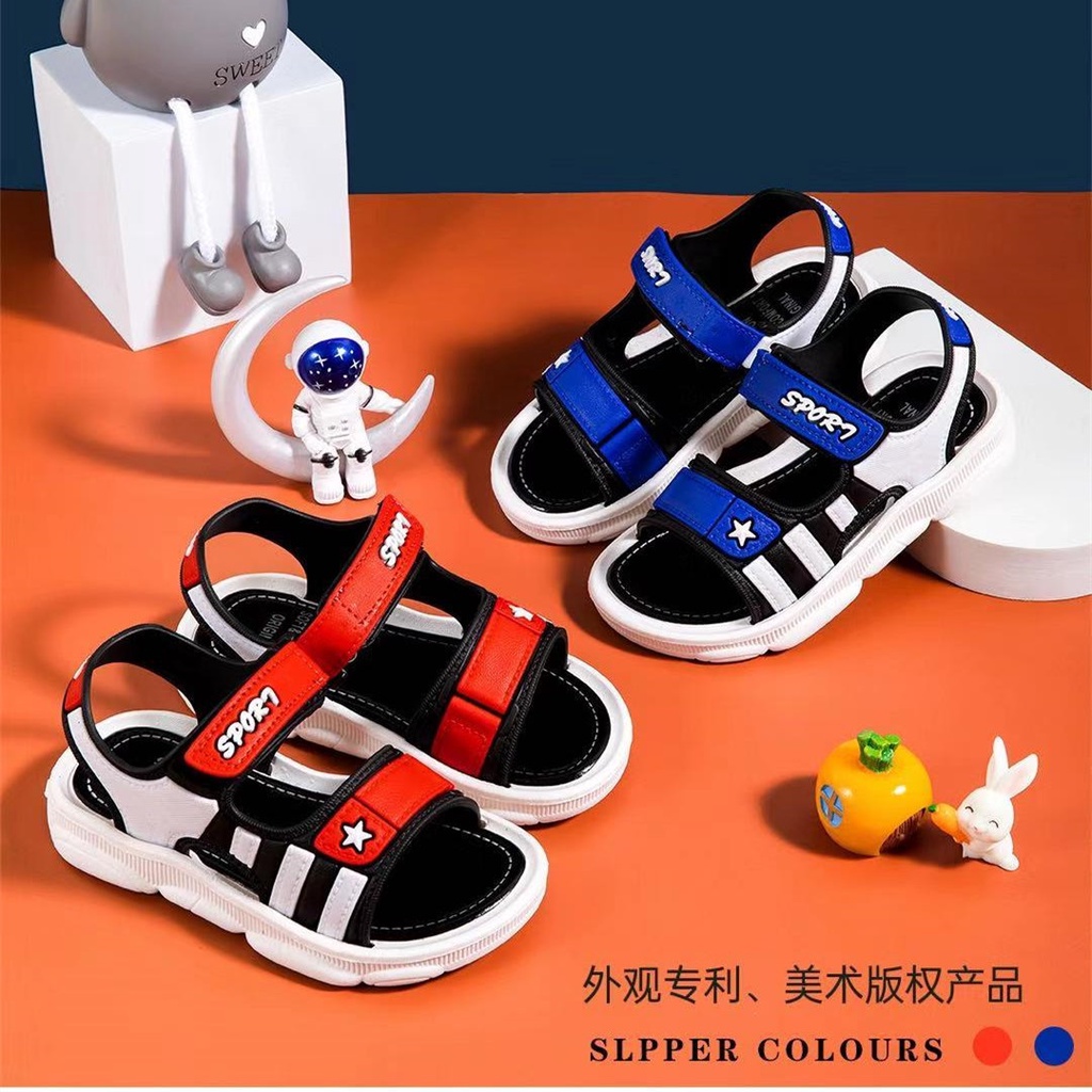 LittleAaron GO STAR Sandal gunung Sepatu Sandal Anak Laki Laki Bahan PU Model Lucu 1-6 Tahun Import Sport Termurah