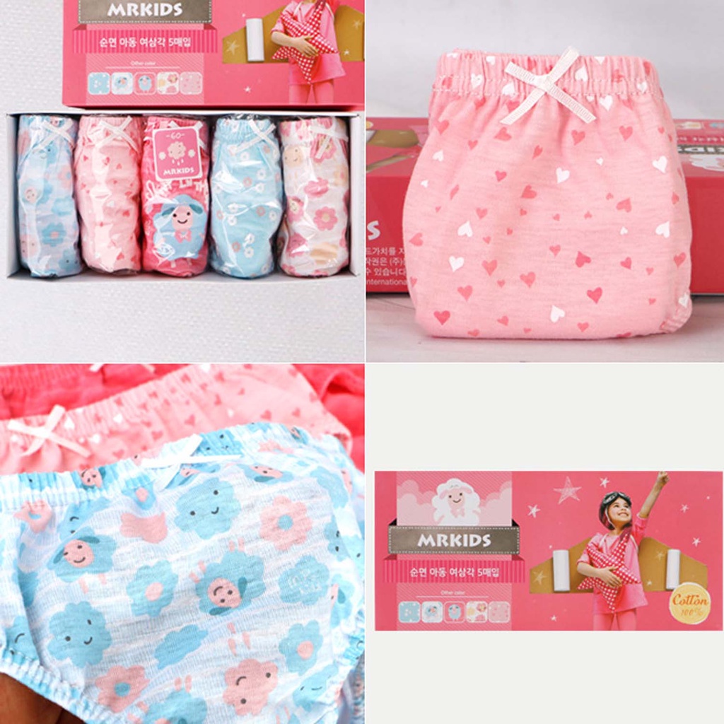 SET Celana Dalam Anak Perempuan Celana Dalam Anak Cewek Katun dengan Box Kolor Anak Cewe Sheep