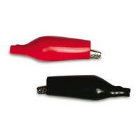 Capit Buaya Alligator Clip BESAR 1 Set Merah Hitam Jepit Lombok Aki Accu Ukuran 45mm BA-107