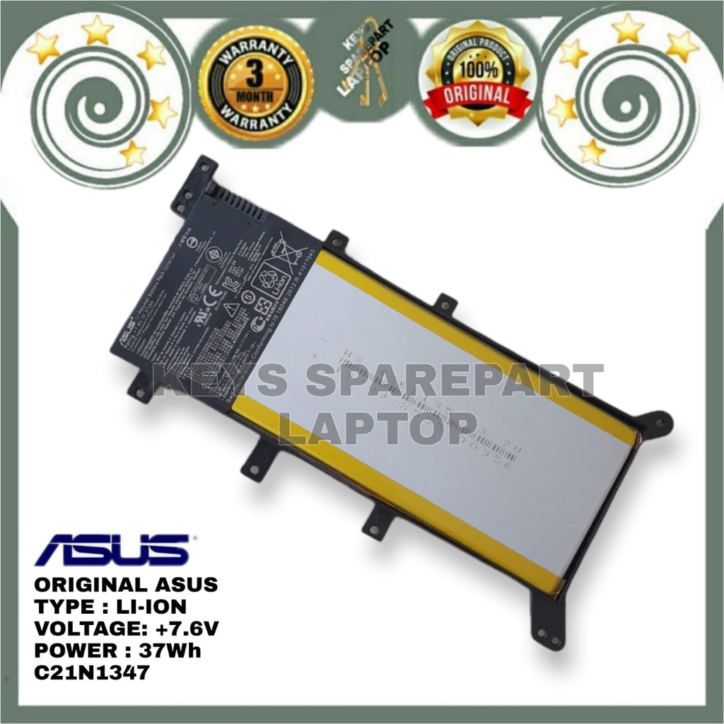 ORIGINAL BATERAI BATTERY BATRE LAPTOP ASUS VivoBook X555LN X555UJ X555 X555LA X555LD A555L A555LA X555SJ X555Q X555D X555L K555 K555L A555 F554 X555B F555 F555L X555QG C21N1347