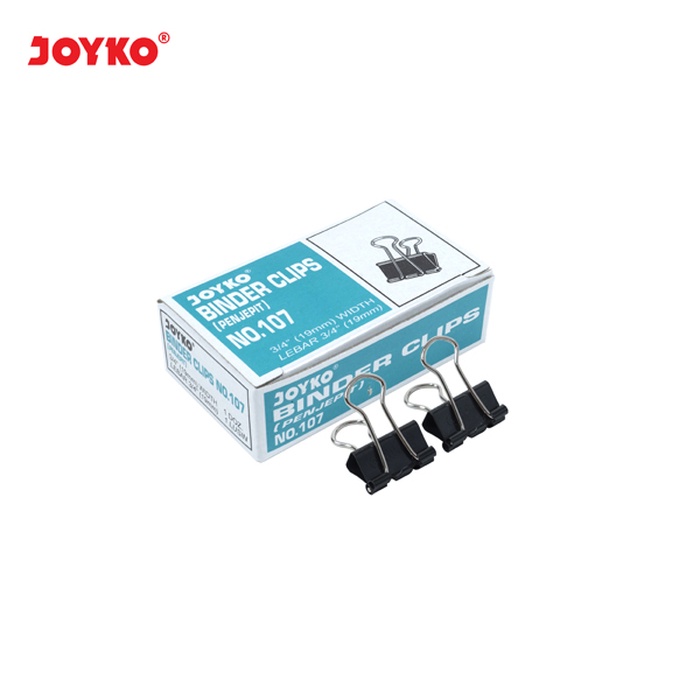 

Binder Clip Joyko No 107 Ukuran 19 mm isi 12 pcs Penjepit Kertas MURAH