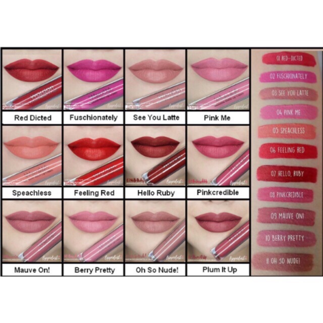 sale /// new shade 01-24 nomor || barang ORI [ hati&quot; KW ] LENGKAP warna // Lipmatte cream wardah - exclusive lipmatte cream wardah / wardah lipcream matte