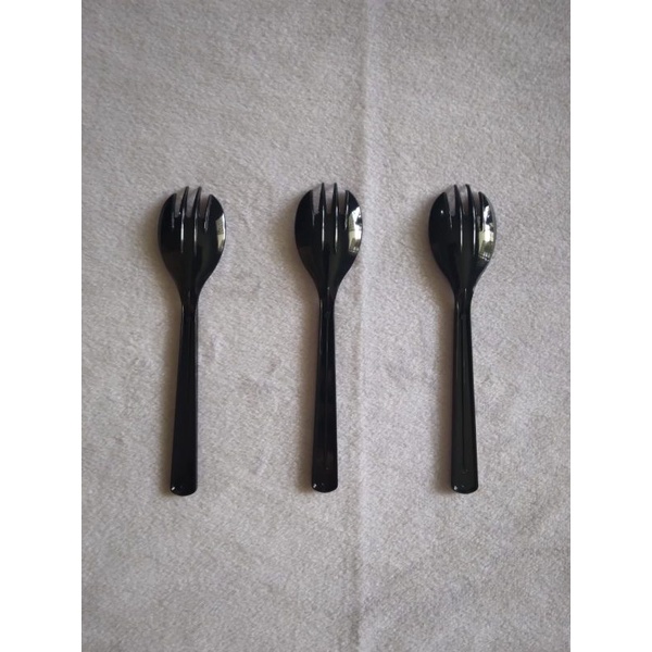 Jual Sendok Spork Sendok Makan Sendok Garpu Tidak Higienis Hitam