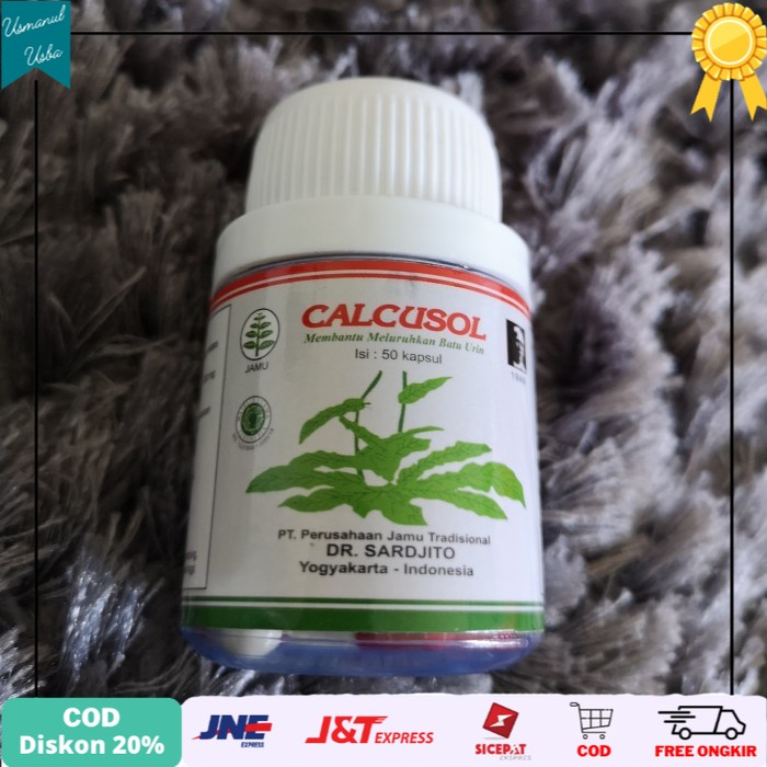 

◾COD◾ Calcusol isi 50 kapsul dr.Sardjito peluruh batu urin herbal - 50 cap