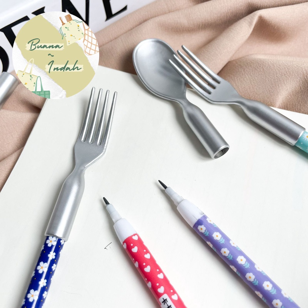 

Pensil Sendok Garpu bensia pencil alat tulis kantor lucu imut Pensil Sendok Grapu bermotif cute unik Alat Tulis Kantor