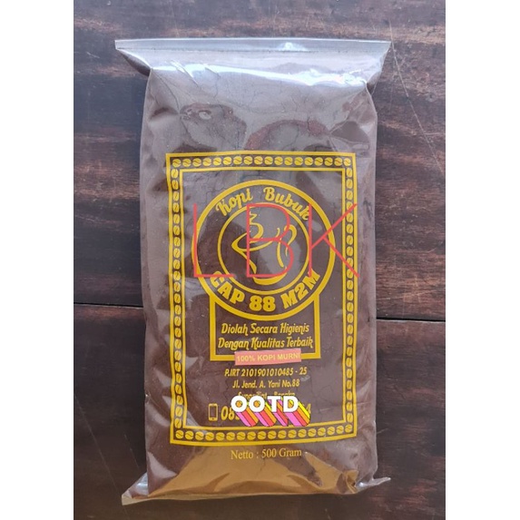 

Kopi Bubuk Cap 88 M2M / Kopi Bubuk Bangka 500 gram
