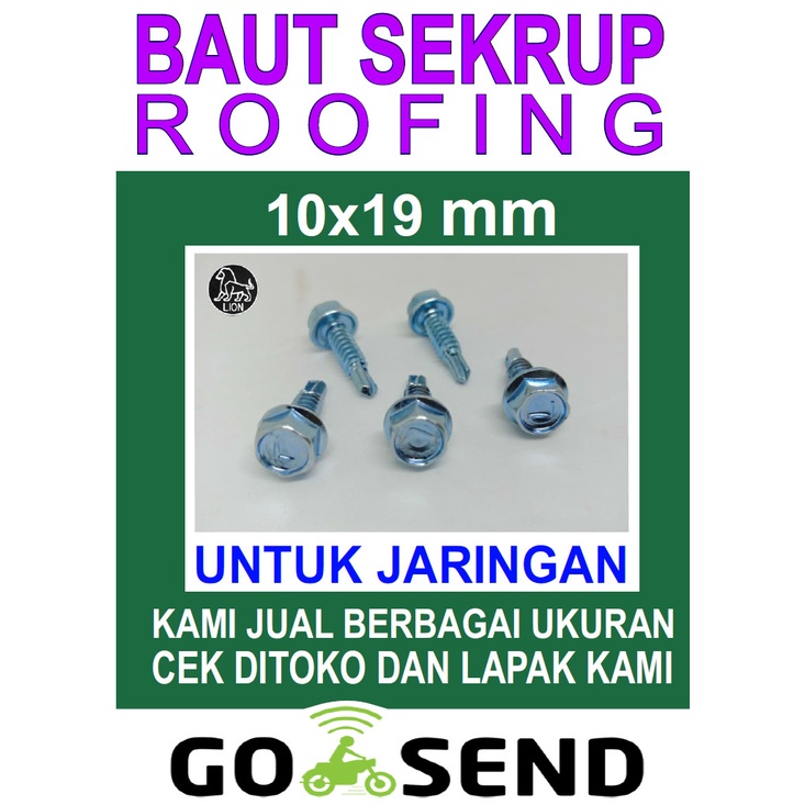 Baut Sekrup Roofing Baja Ringan kualitas import