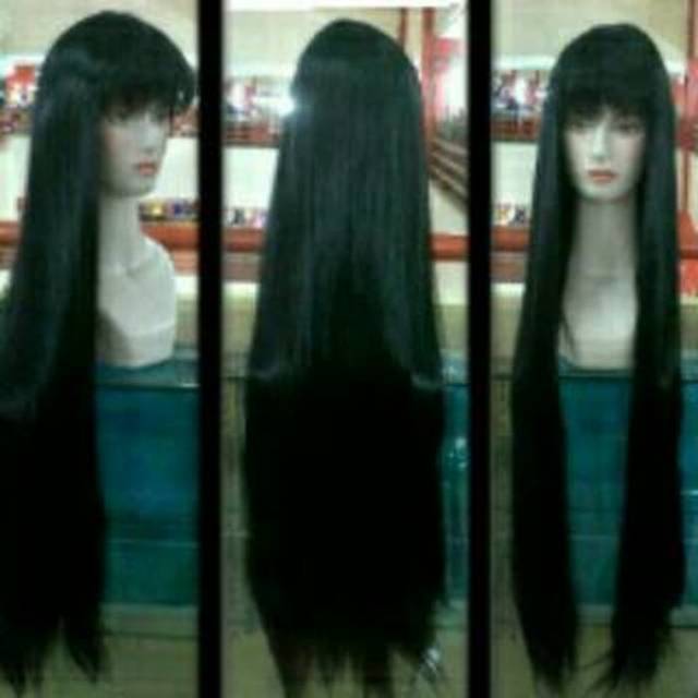Wig Rambut Palsu Panjang 120cm lurus