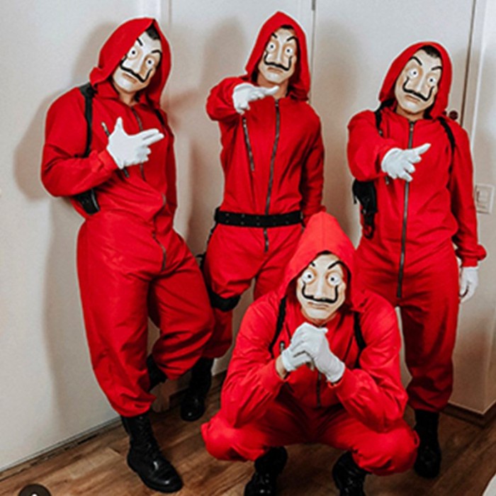 Kostum Squid Game Jumpsuit Merah MoneyHeist Seragam Merah KPOP Murah Harga Grosir Termurah