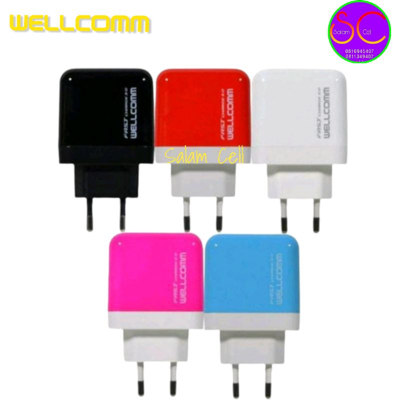 Charger HP Merk WELLCOMM Fast Charge 3.0 Efisien dan Cepat