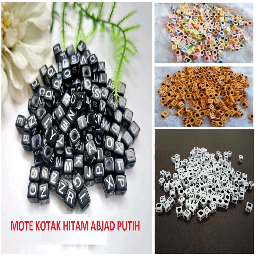 30 GRAM MIX RANDOM MANIK MOTE HURUF MIX BANYAK VARIAN LENGKAP BAHAN CRAFT KERAJINAN DIY