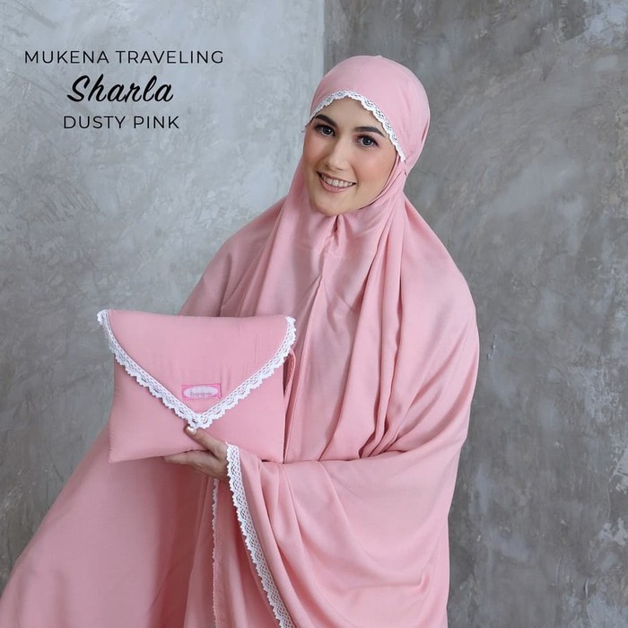 PROMO COD Bayar ditempat - Mukena Dewasa Rayon Traveling Sharla (Tas Amplop)