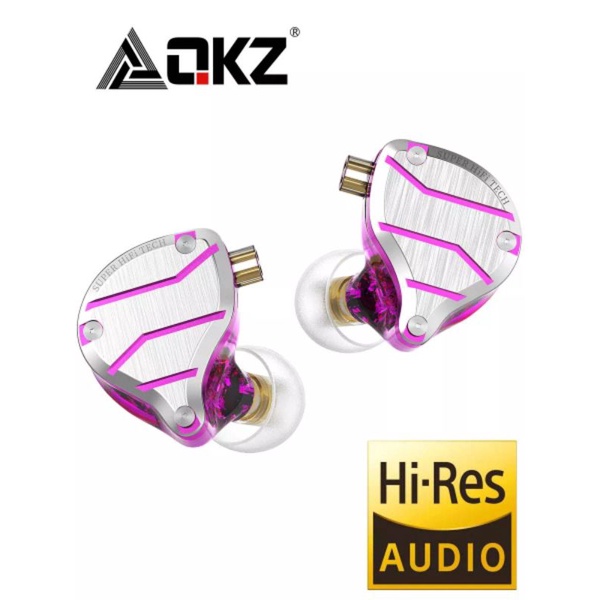 QKZ ZXN with Mic Basshead Hifi In Ear Earphone CNC High Quality Alt CCA C10 Pro C12 KZ ZS10 Pro ZSX EDX ZSN Pro-Purple