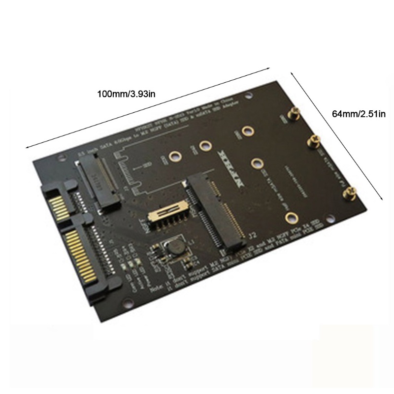 Btsg for M.2 Msata SSD to Adapter Card Board 2in1 2230 2242 2280 Untuk PC Laptop