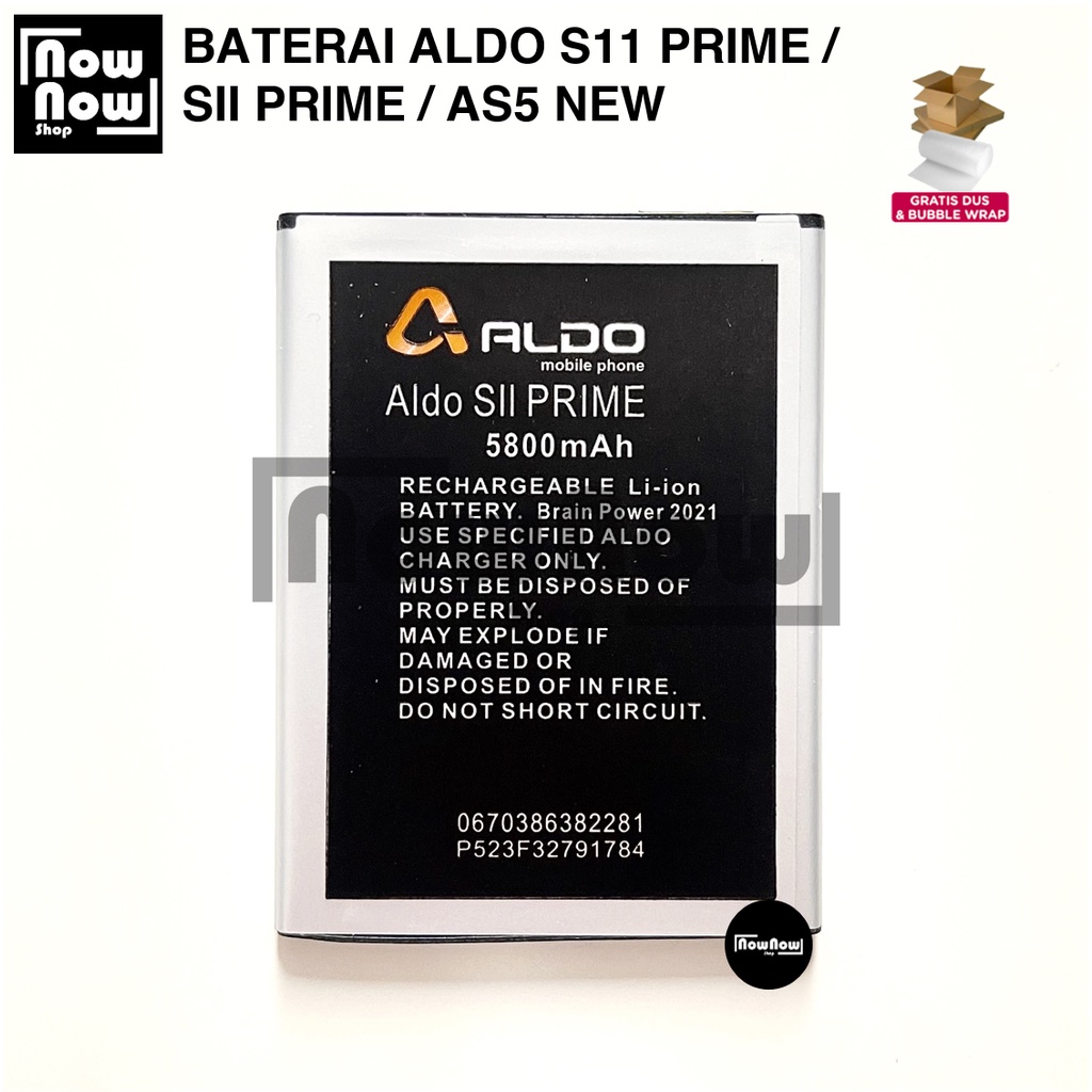 Baterai Aldo S11 PRIME / SII PRIME / AS5 NEW Original Double Power Batre Batrai Battery Baterei HP