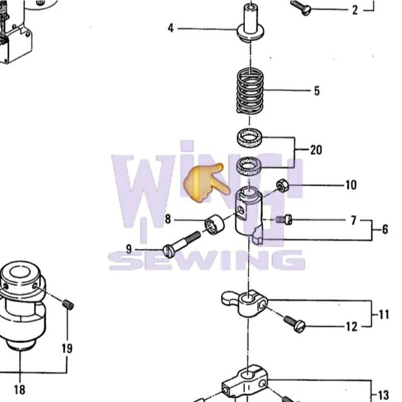 No 243071 NP7A Bushing Dudukan Lopper Mesin Jahit Karung NP-7A