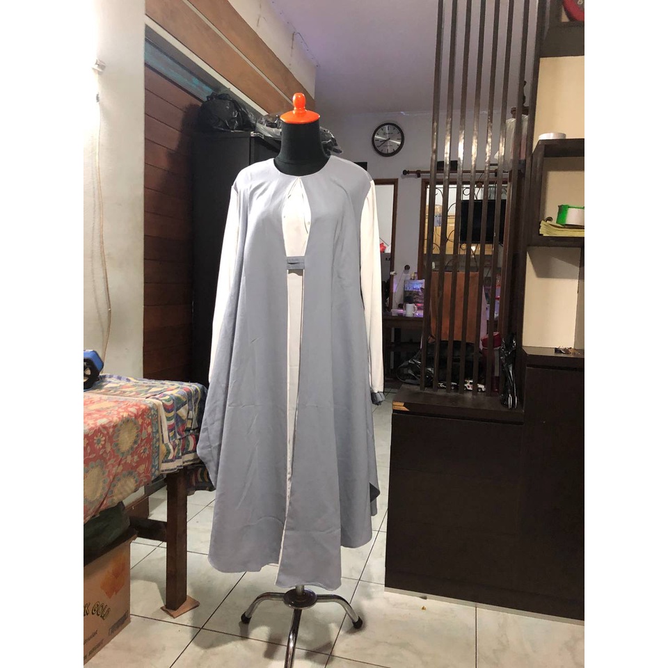 [NEW MODEL] GAMIS WANITA GAMIS TERBARU BLAZER PUTIH / gamis wanita terbaru 2022 / gamis wanita / DRE