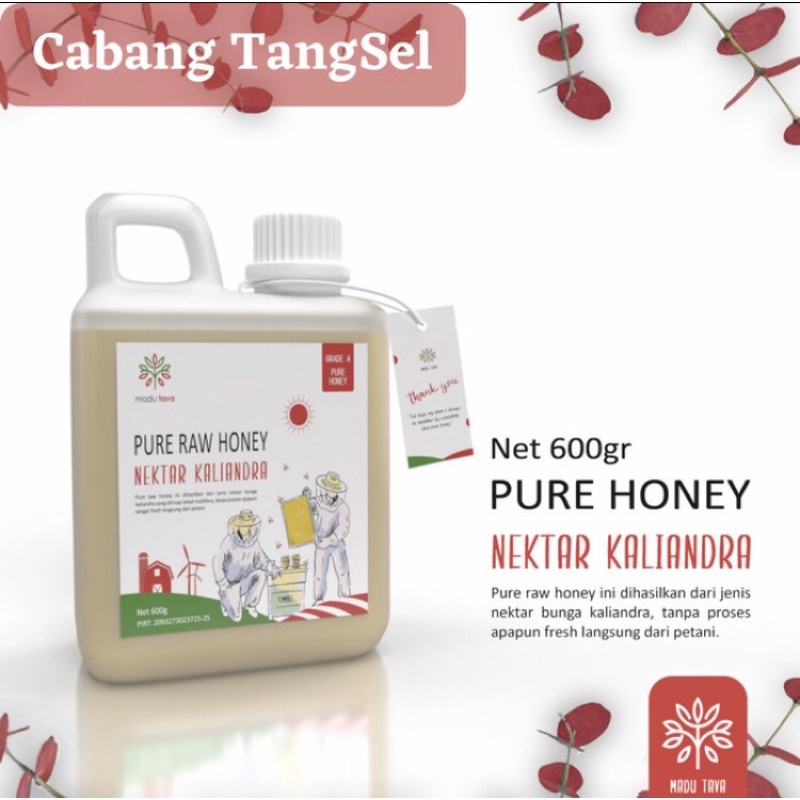 

Madu Murni Asli Tava Nektar Kaliandra 100% Pure Raw Honey - 600 Gram