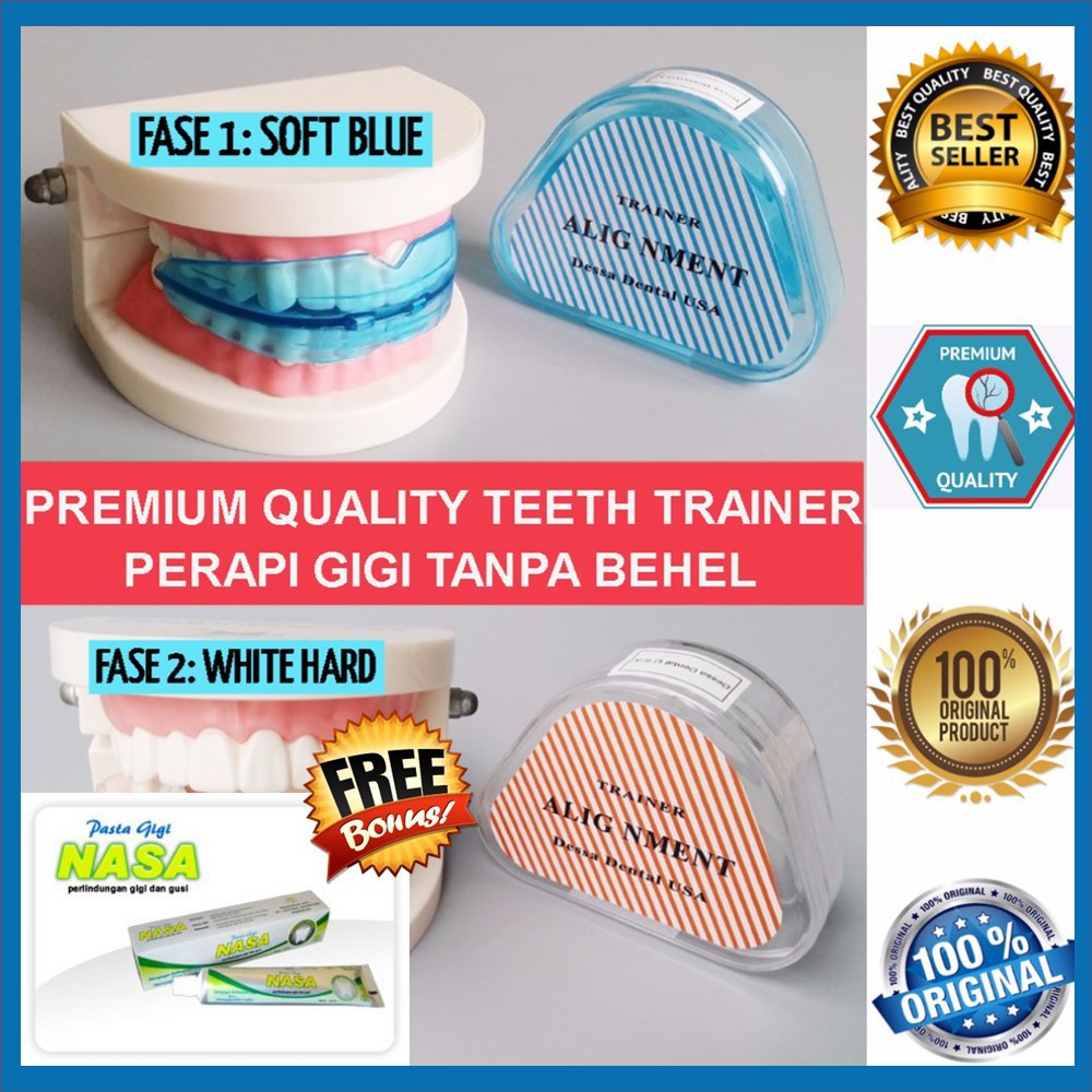 Perapi Gigi ori Tanpa Behel TRAINER ALIGNMENT Original PREMIUM bonus pasta gigi nasa original