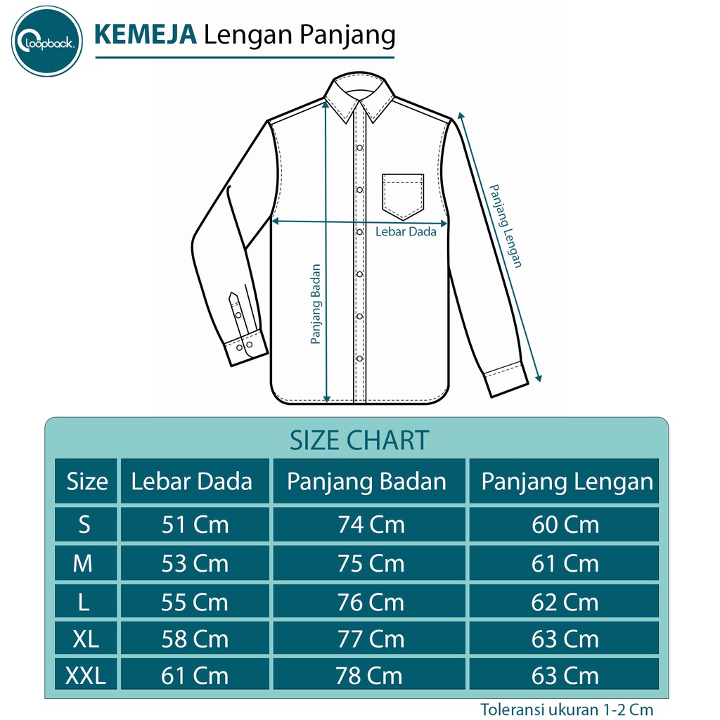 Kemeja Pria Lengan Panjang | Kemeja Polos Bertekstur Garis Regular Fit