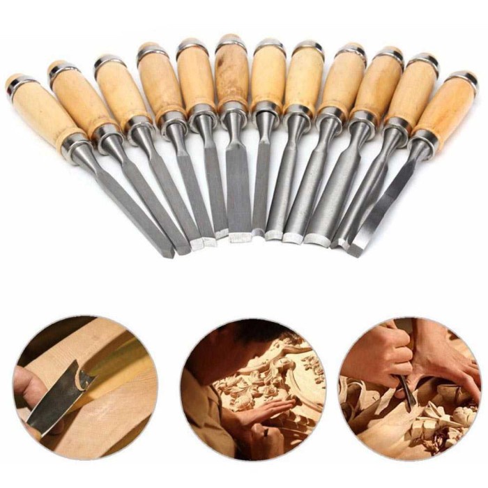 

UKIR-ALAT- SET PISAU UKIR PAHAT KAYU 12 IN 1 WOOD CARVING ART KNIFE -MU05 -ALAT-UKIR.