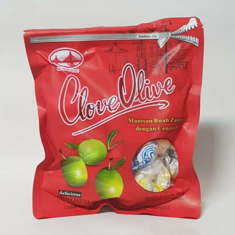 

Hai Wan Qiao Cloves Olive [ Manisan Buah Zaitun dengan Cengkeh ] 380gr