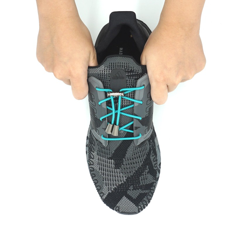 Tali Sepatu IMOF Original Turquoise Lock Lace Elastic Premium Quality