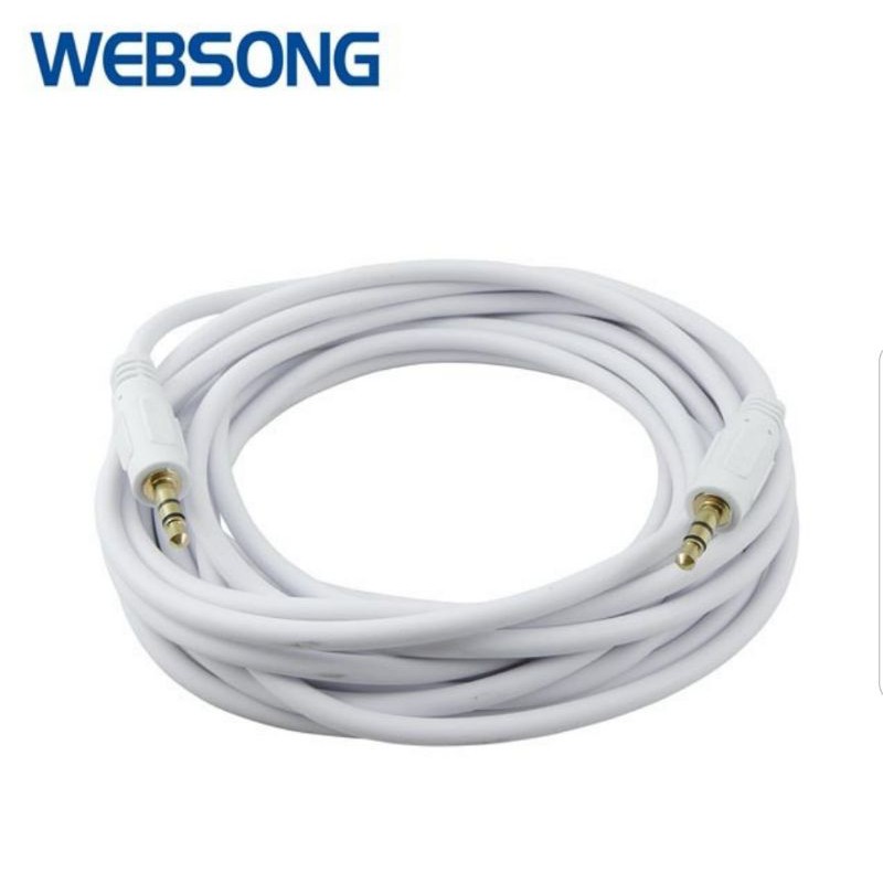 Kabel Audio AUX 3.5mm Male to Male 5M Gold Plated WEBSONG
