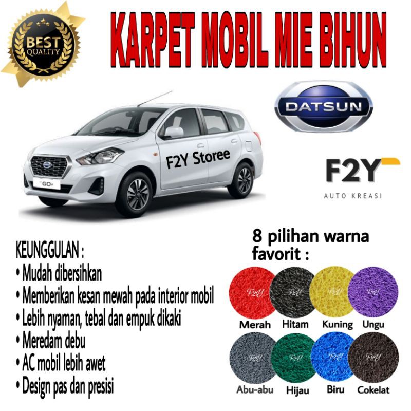 Karpet Mobil Mie Bihun DATSUN GO+ Non Bagasi