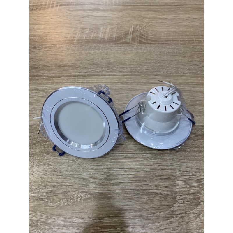 Downlight Led 3 Watt 3W Ekonomis Murah Bodi Putih + Silver