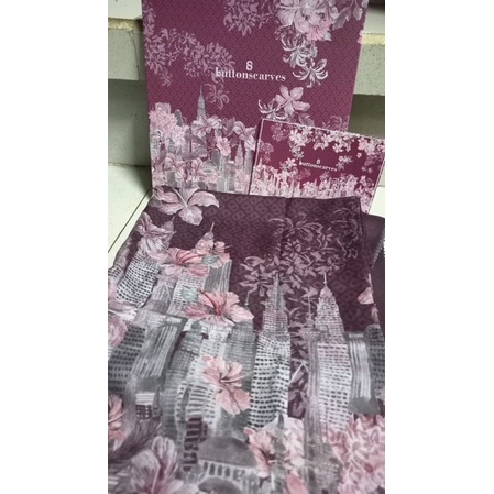 Buttonscarves Voal Malaya Burgundy