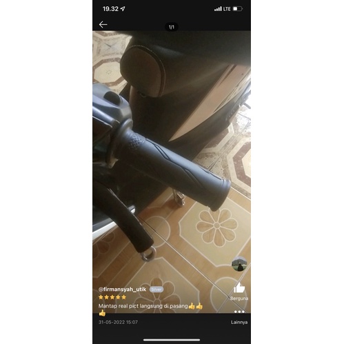 Handgrip sarung gas megapro hitam polos Grip megapro set kiri kanan universal semua motor PNP
