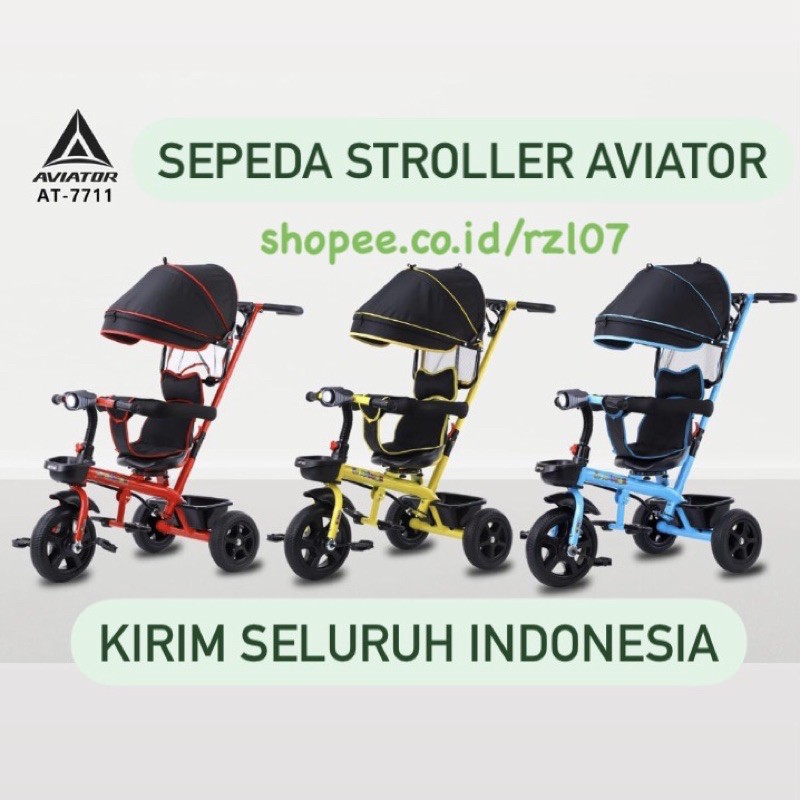 GOSEND SMG Tricycle Aviator 7711 7713 kursi putar roda tiga bayi anak balita sepeda pacific exotic