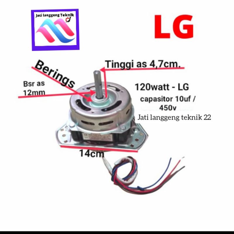 Dinamo spin pengering LG mesin cuci dua tabung 120watt 450v