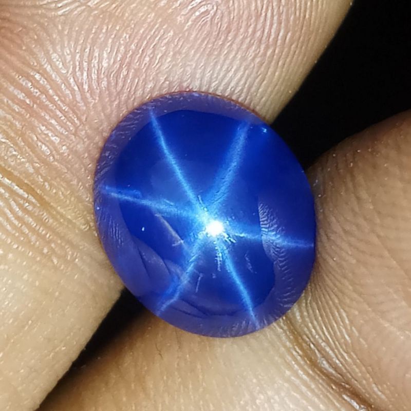 BATU PERMATA BLUE SAFIR STAR ASLI BANGKOK KEKERASAN 9 MOHS (LOOSTONE)