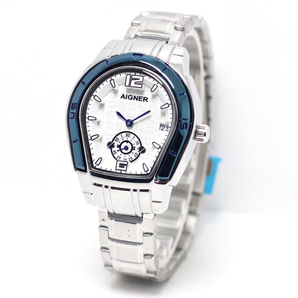 Jam Tangan Wanita Aigner Tanggal Chrono Second Tali Rantai