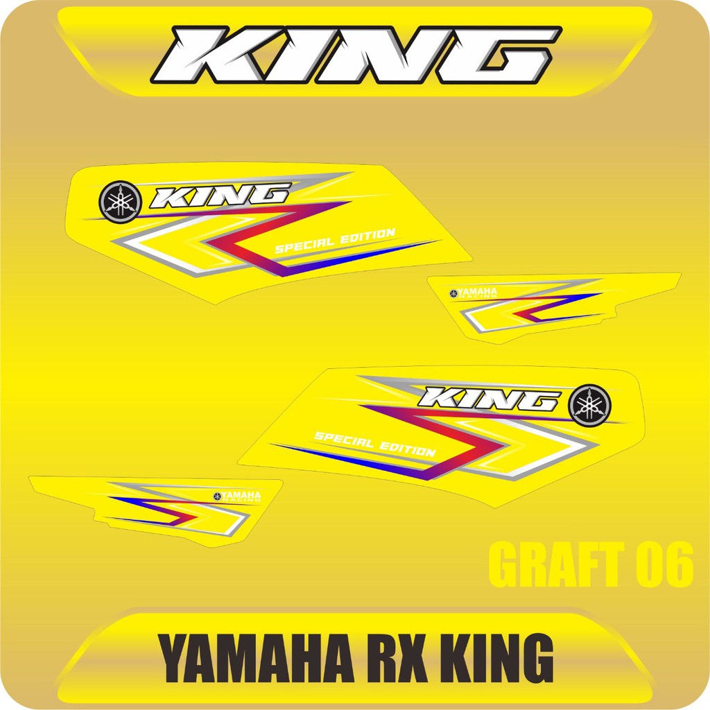 VARIASI YAMAHA STRIPING RX KING DASAR KUNING SIMPLE LIS @INDIGO01
