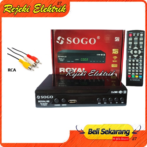 Set Top Box DVB-T2 SOGO Royal - Receiver Penerima Siaran TV Digital HD