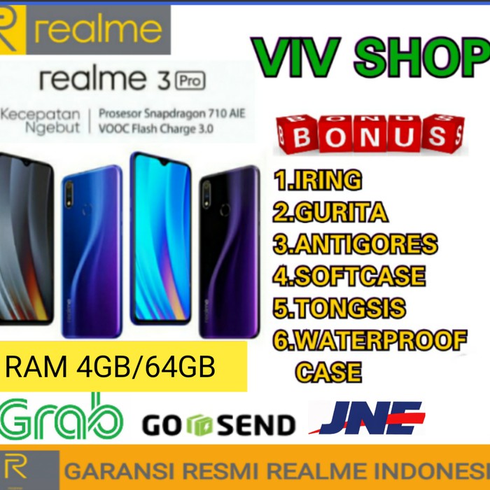 REALME 3 PRO RAM 4/64 GARANSI RESMI REALME INDONESIA